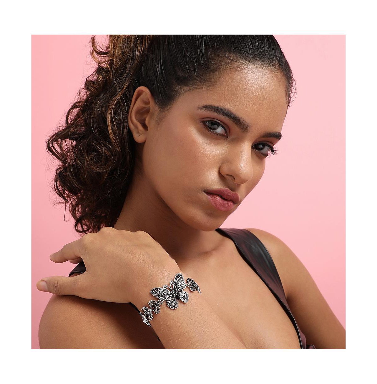 Sohi Women's Bling Butterfly Bracelet