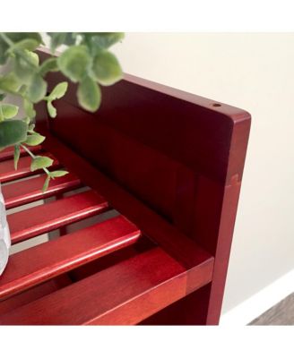 Solid Wood 2 Tier Storage Rack