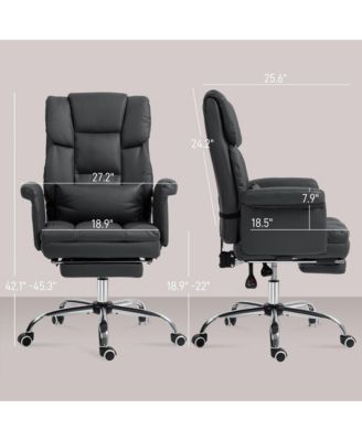 Executive Office Chair with Footrest and Lumbar Support,