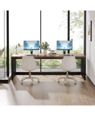 78.74" Extra Long Computer Desk 2 Person Desk with Heavy Duty Metal Frame, Double Workstation Study Desk for Home Office