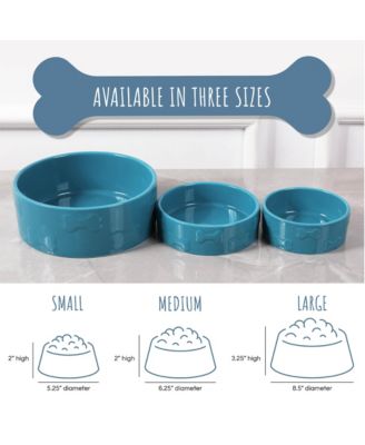 Set of two Classic Collection ceramic food and water pet bowls