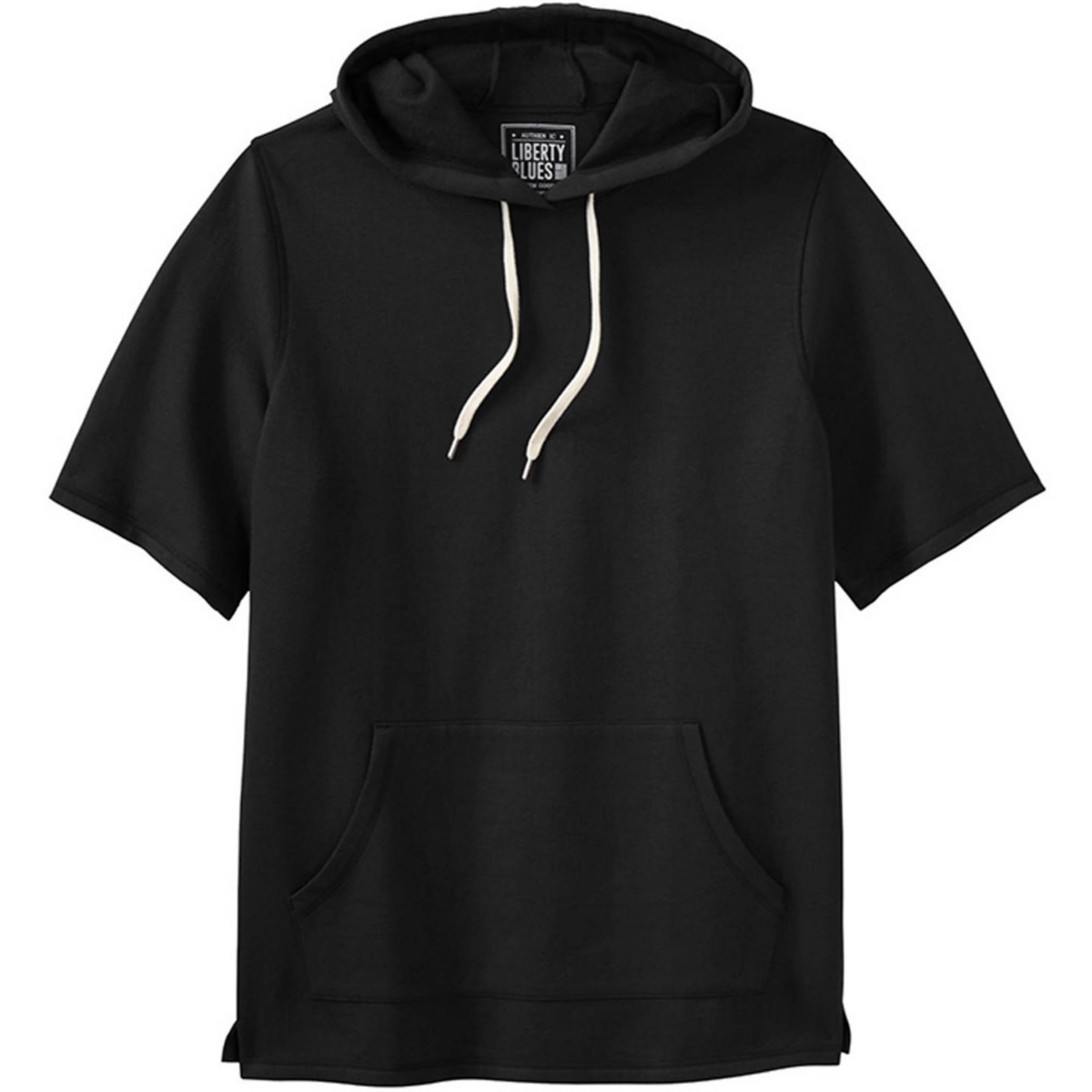 Big & Tall by KingSize Short-Sleeve Hoodie - Navy