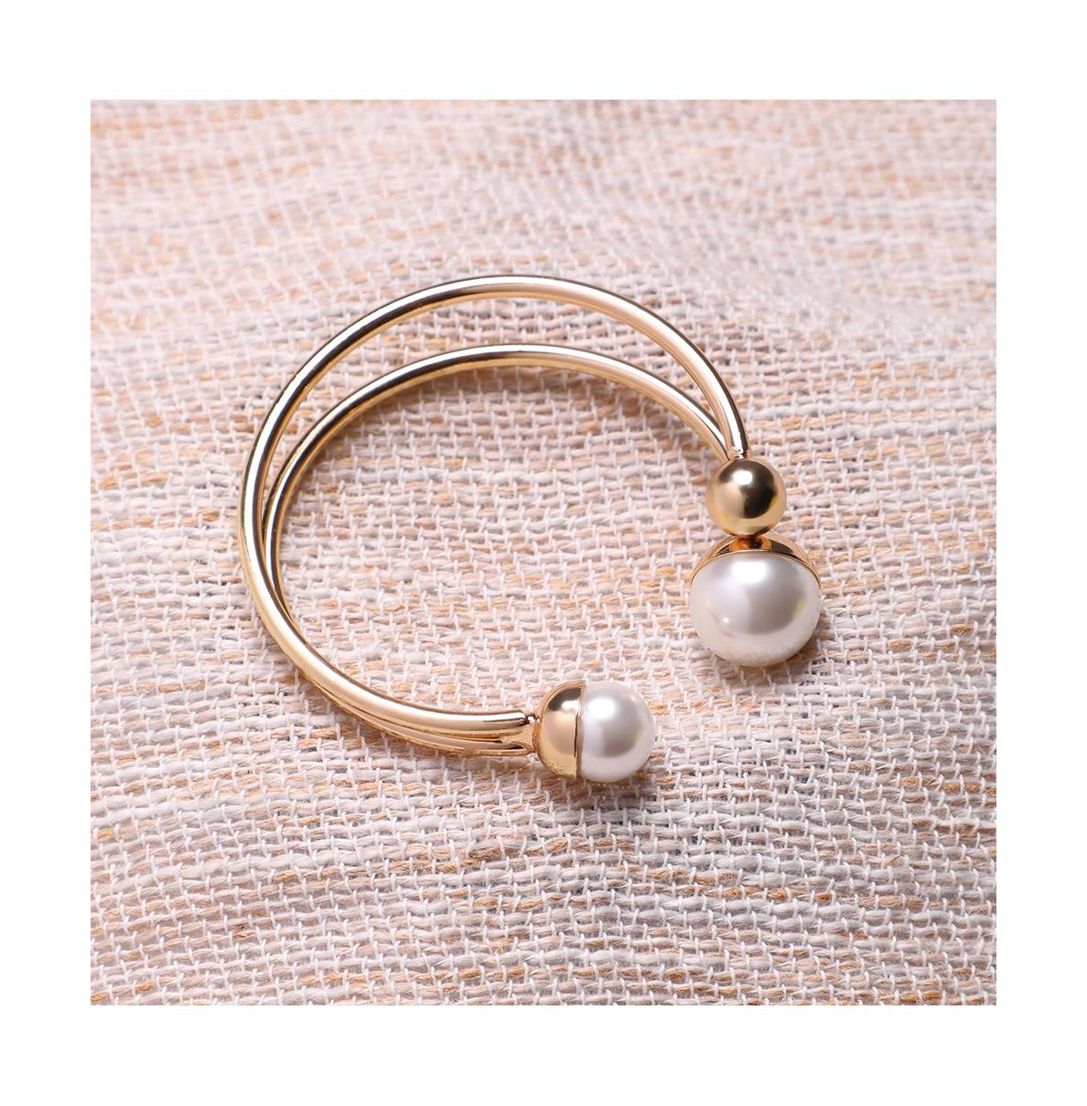 Sohi Women's Snowball Open Bangle Bracelet