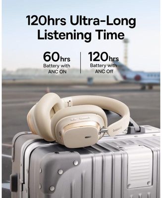 Wireless Headphones Noise Cancelling Over-Ear Bluetooth Headphones H1s, White