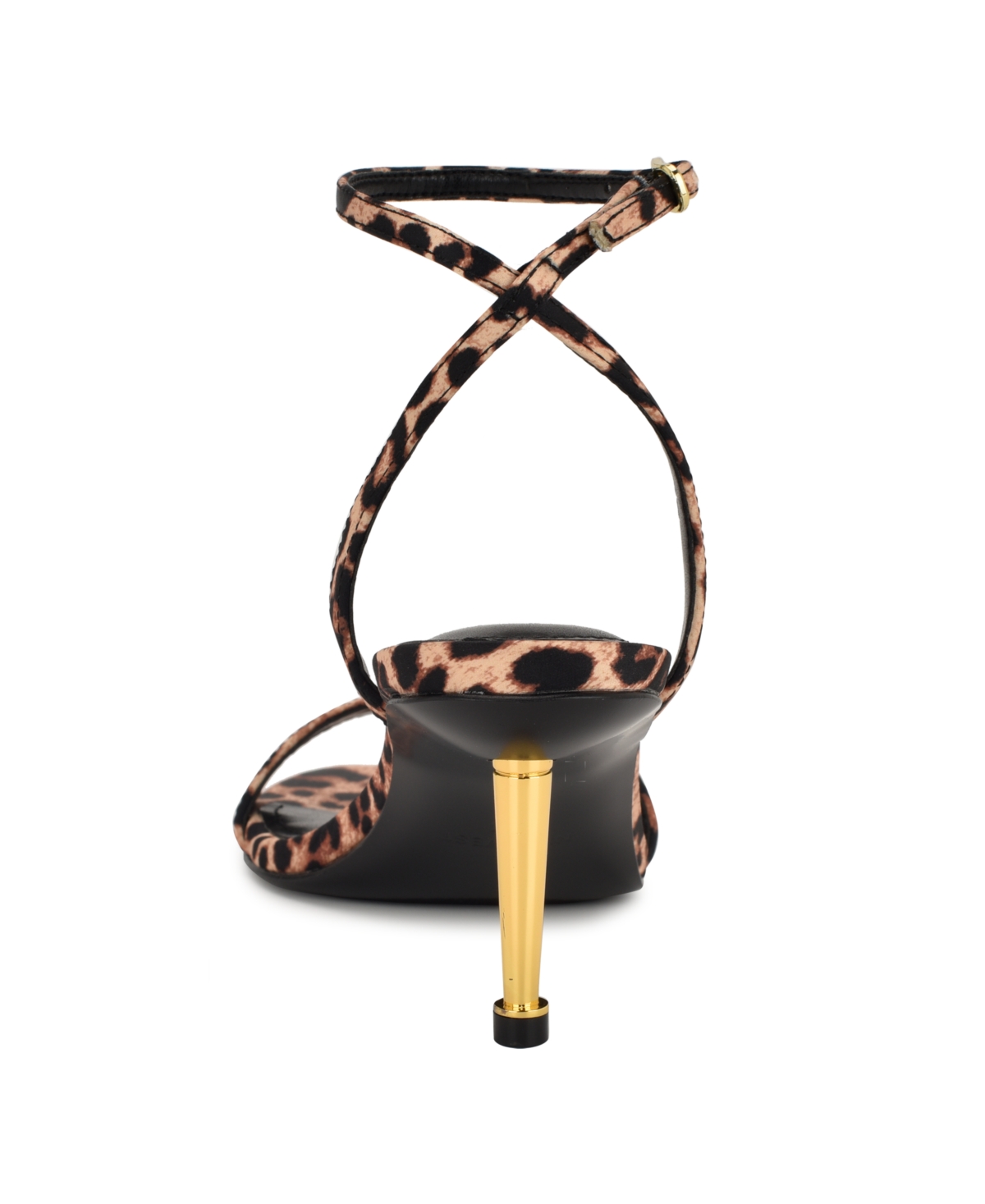 Nine West Women's Anny Ankle Strap Stiletto Sandals In Leopard Satin