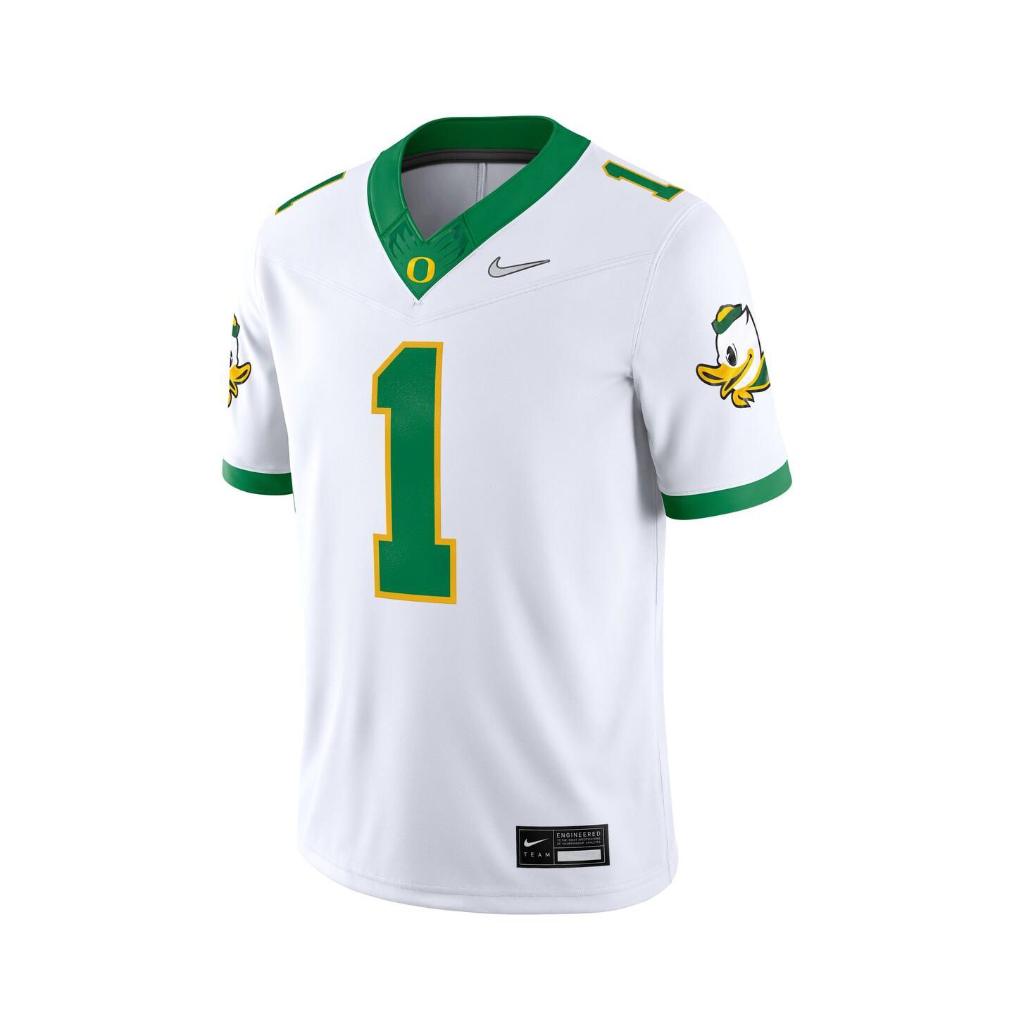 Мужской топ Nike White Oregon Ducks Alternate Game Jersey — фото 3