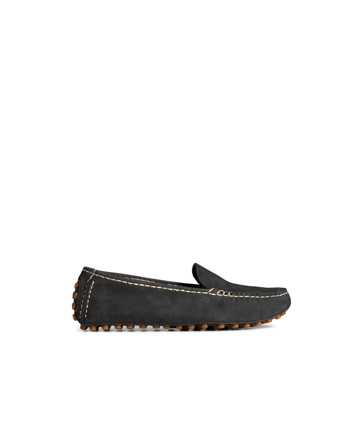 Sperry Women's Port Driver Round Toe Flats In Tumbled Black
