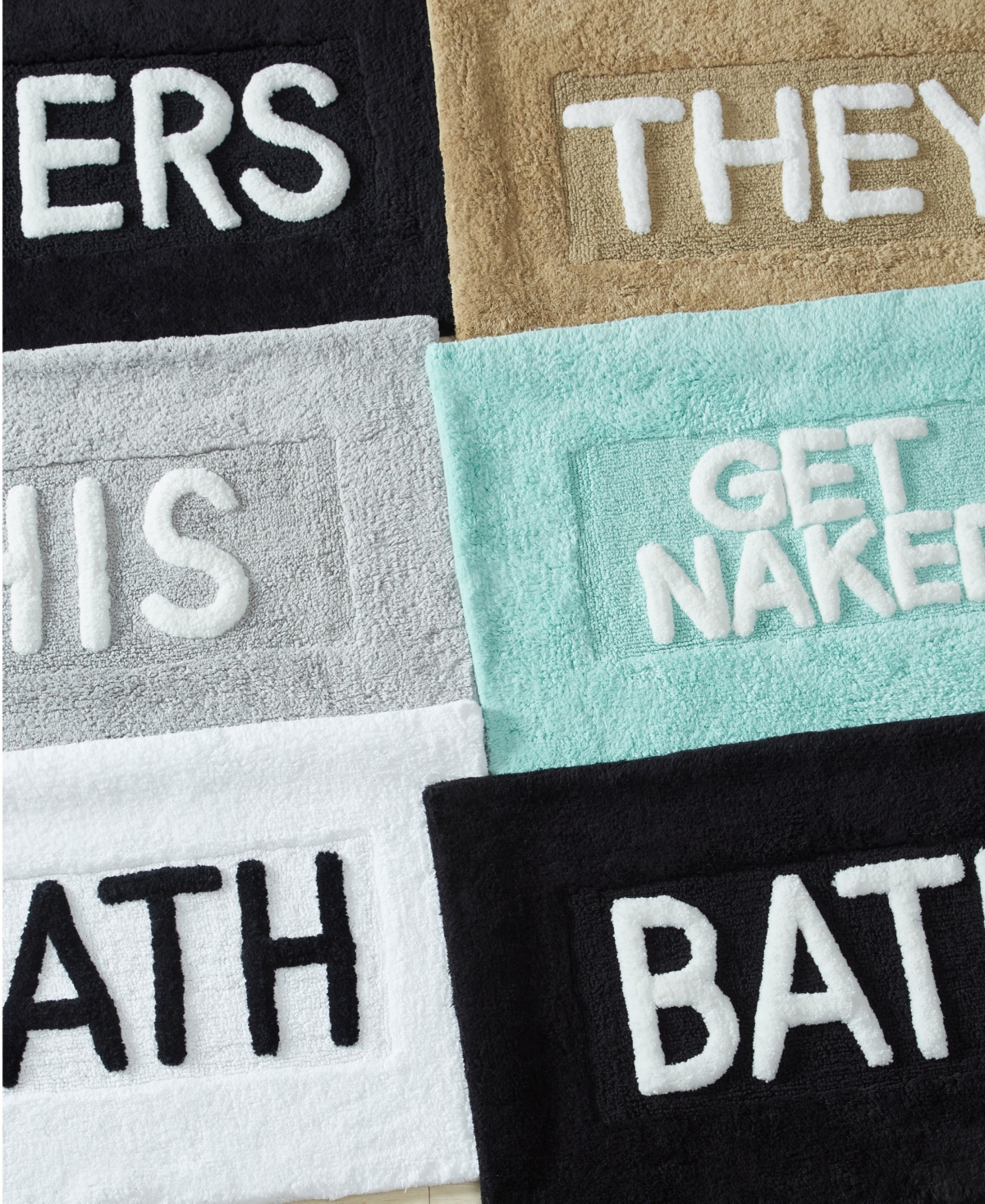 Jean Pierre Get Naked Cotton Bath Rug, 21" X 34" In Black
