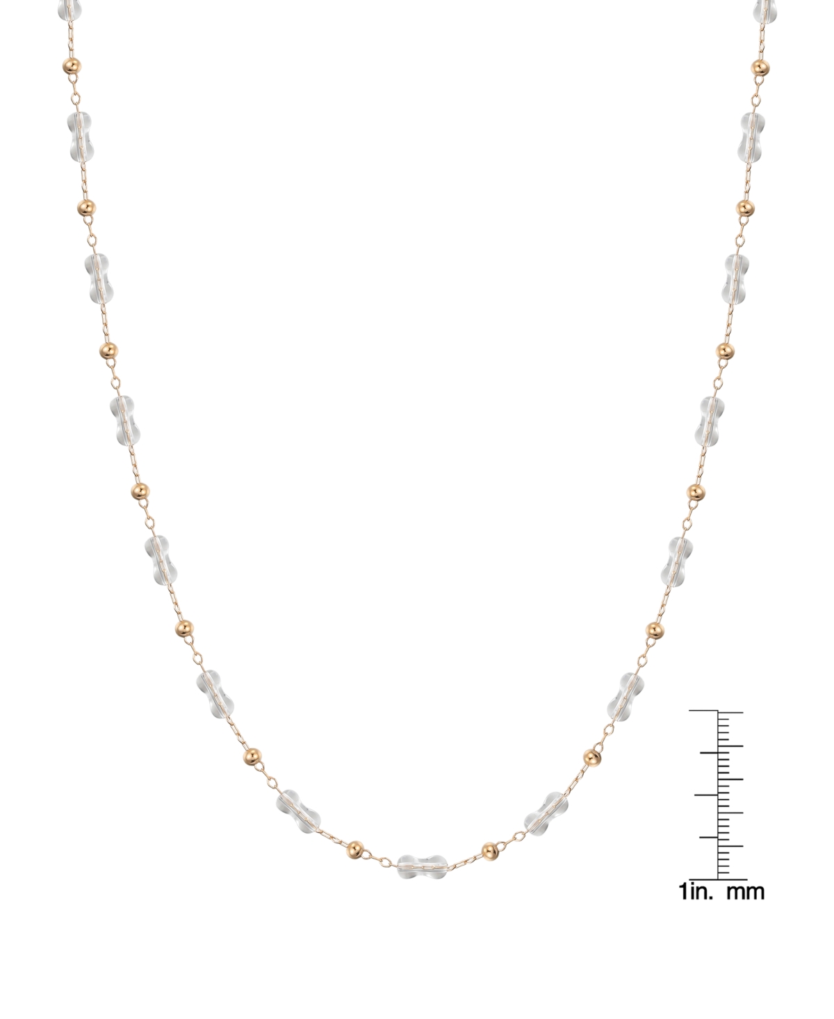 Shop Macy's Gold-plated Clear Crystal Necklace