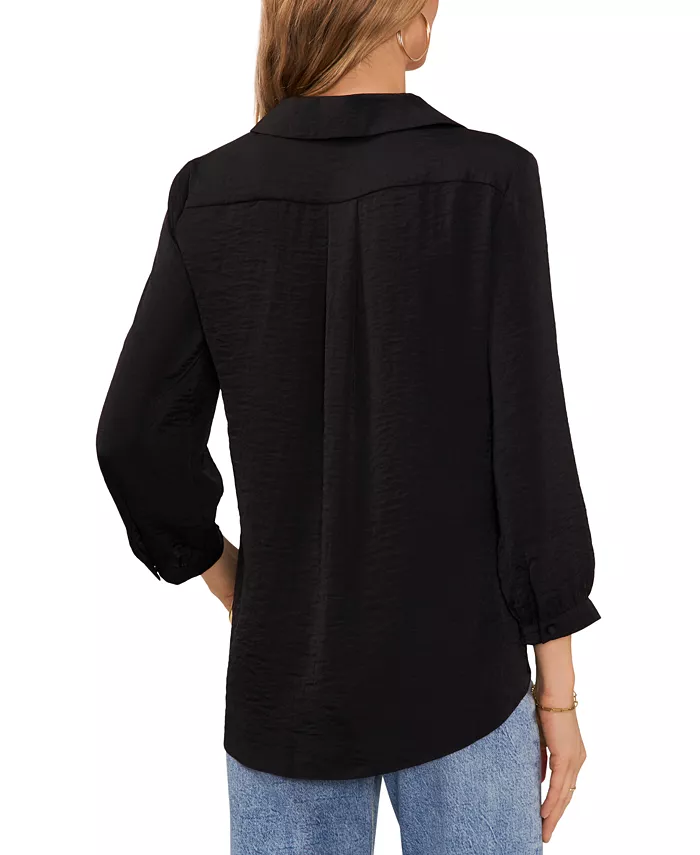 Women's Collared V-Neck Top - thumbnail 3