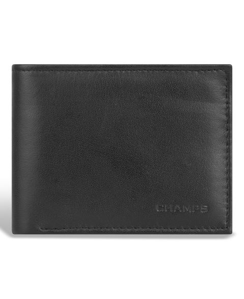CHAMPS Men's Classic Collection Leather Multi-Wing Id Wallet