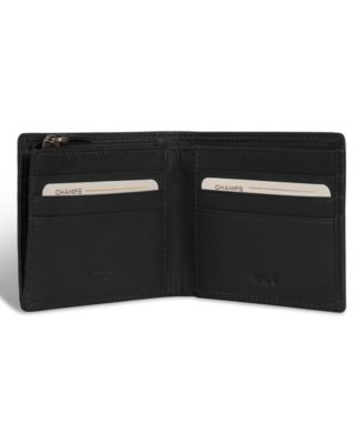 Men's Onyx Collection Leather Zip Bi-Fold Wallet