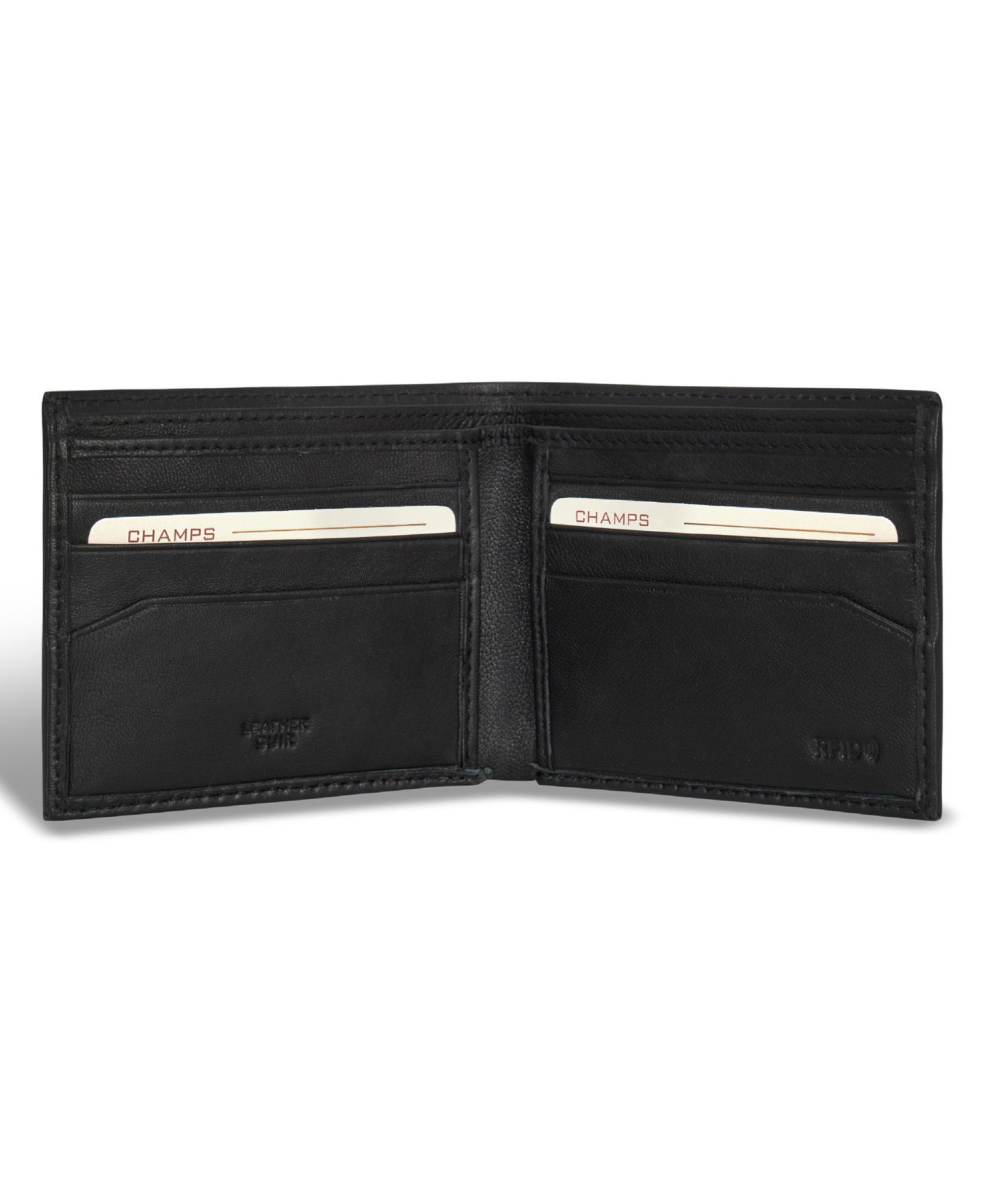 Мужской кошелёк CHAMPS Classic Collection Leather Bi-Fold Wallet, цвет: Чёрный — фото 3