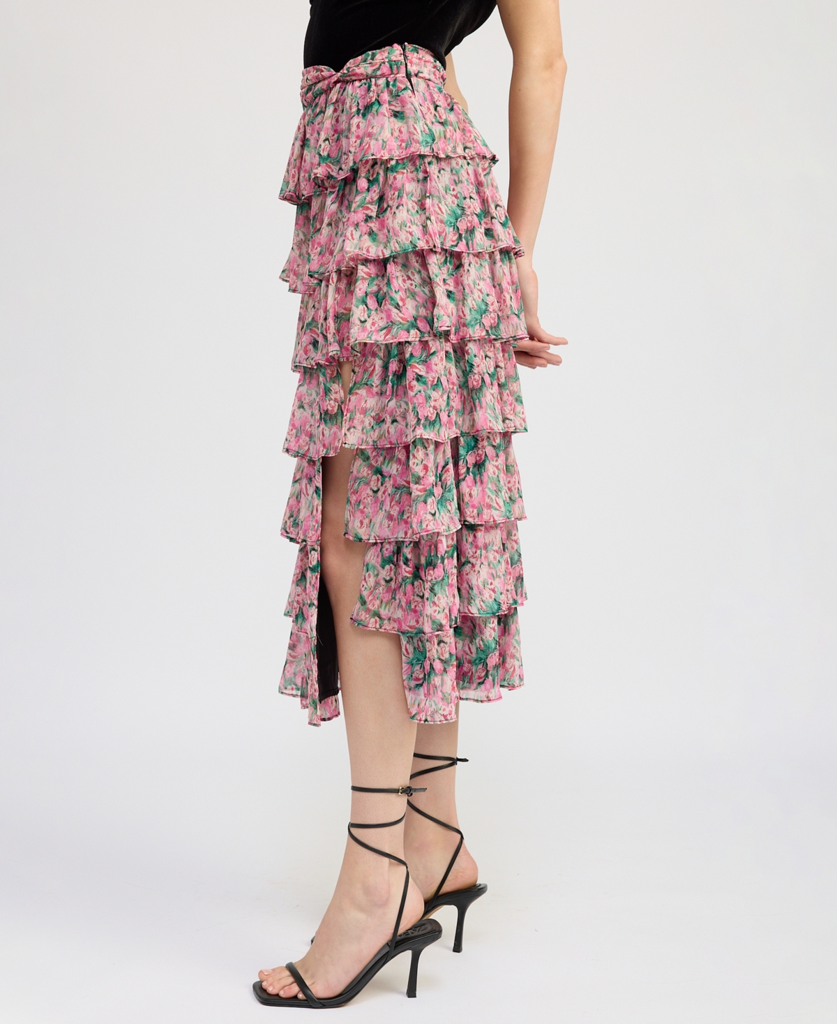 En Saison Women's Lyra Tiered Midi Skirt