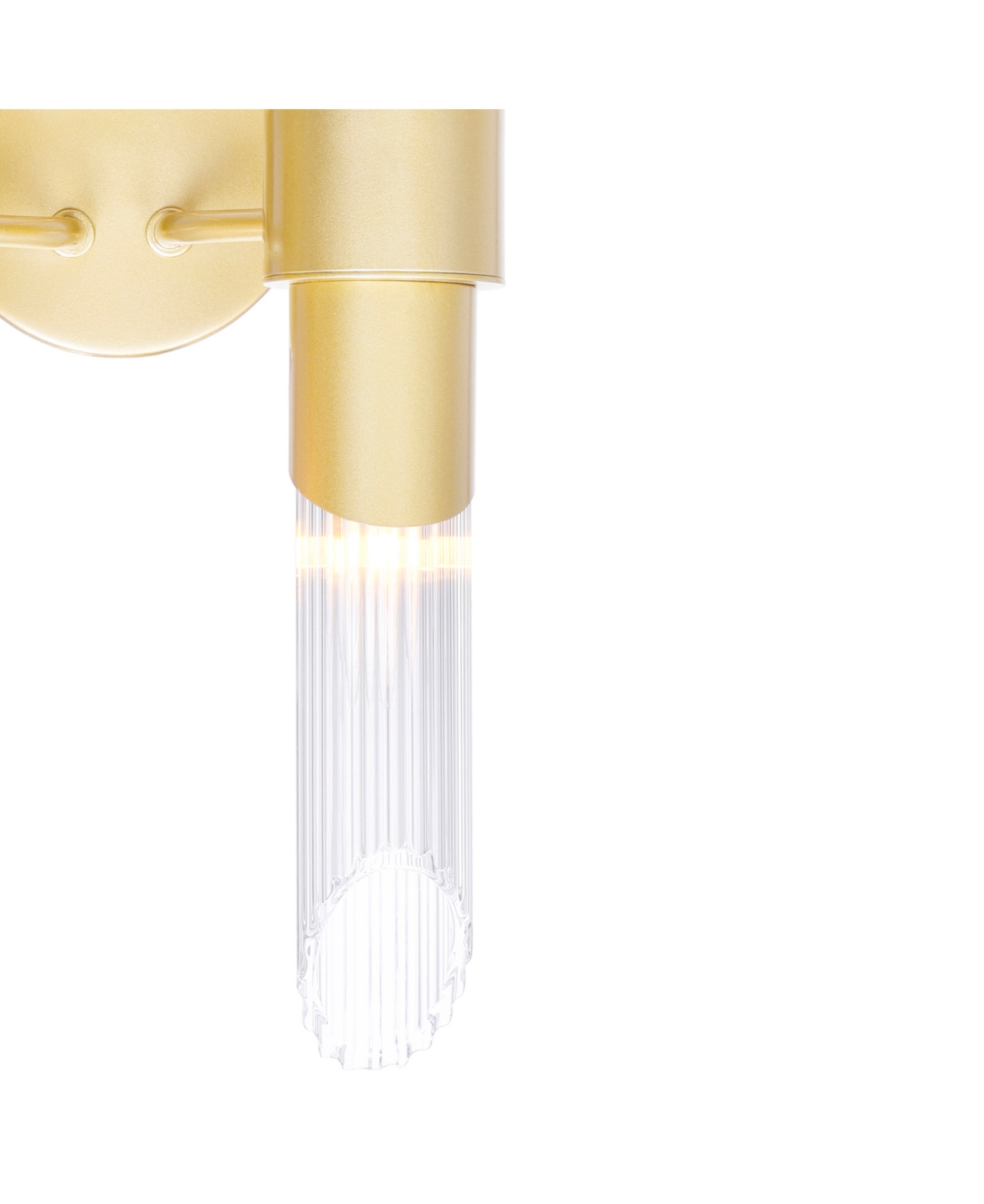 Shop Cwi Lighting 22" Metal Croissant 4 Light Wall Sconce In Satin Gold