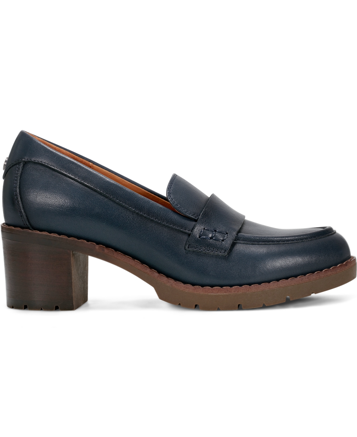 Shop Easy Spirit Women's Charli Casual Slip-on Loafers In Navy Leather