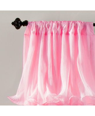 Lush Decor Nerina Light Filtering Window Panel Single 54"W x 84"L White - Ruffle Curtains for Bedroom - Coquette Decor