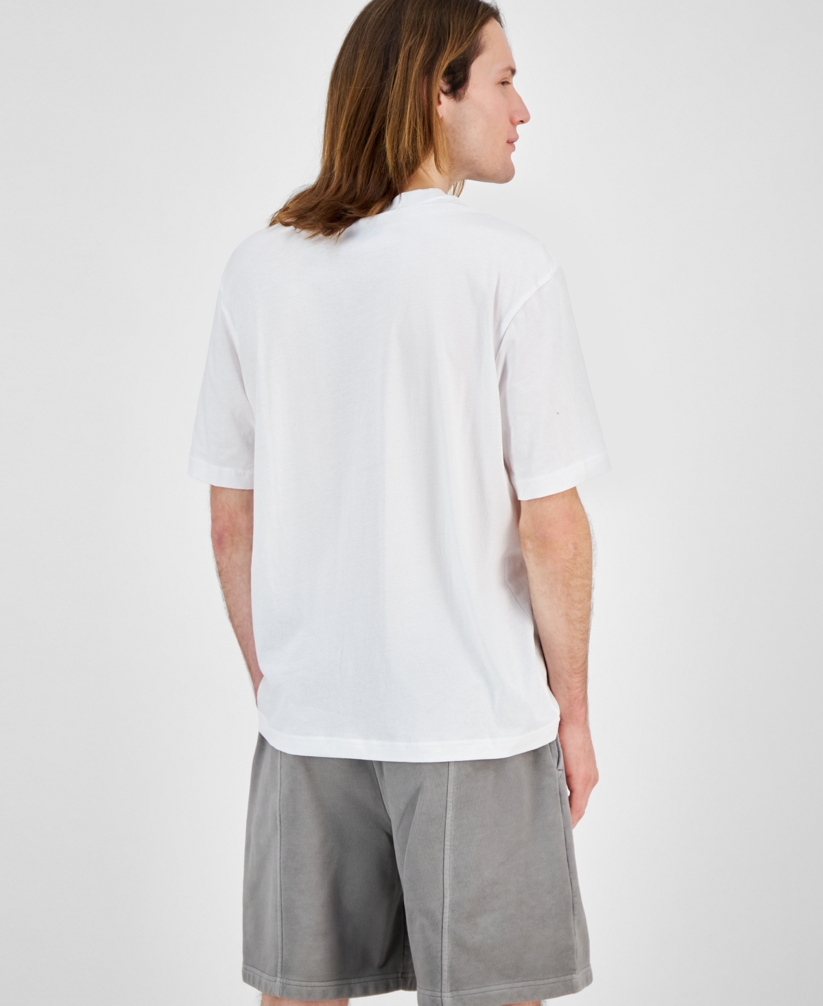 Hugo Boss Men's Nuralpo Elastic Waist French Terry 7-2/3" Shorts In White