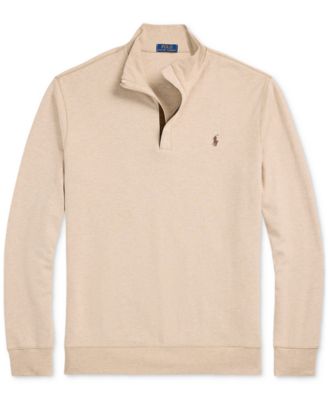 Men's Big & Tall Luxury Jersey Quarter-Zip Pullover