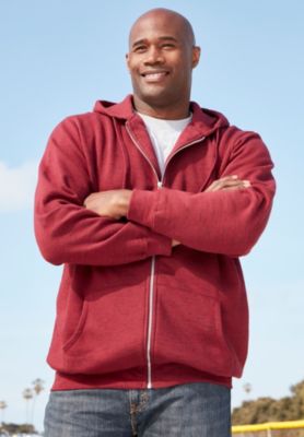 Tall Fleece Zip-Front Hoodie