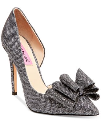 macy's silver prom shoes