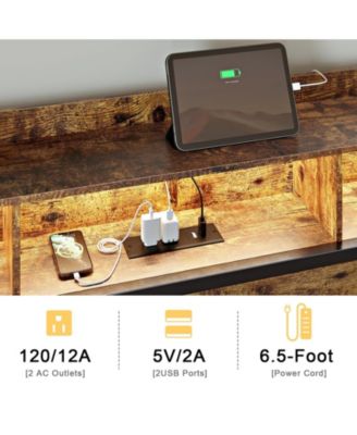 Queen/Full Size Bed Frame with Storage Headboard & 2 Drawers Platform Bed No Box Spring Needed, Queen