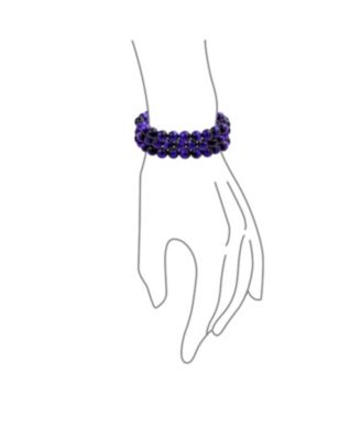 Stackable Set Of 3 Natural Stone Round Bead 8MM Multi Strand Stretch Bracelet