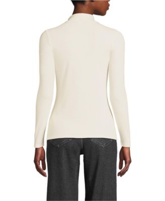 Women's Drapey Rib Skimming Long Sleeve Mock Neck