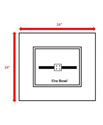 12" H Concrete Outdoor Fire Pit Table(Natural Concrete)CM-1010C