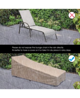 Adjustable Patio Chaise Folding Lounge Chair with Backrest-Gray