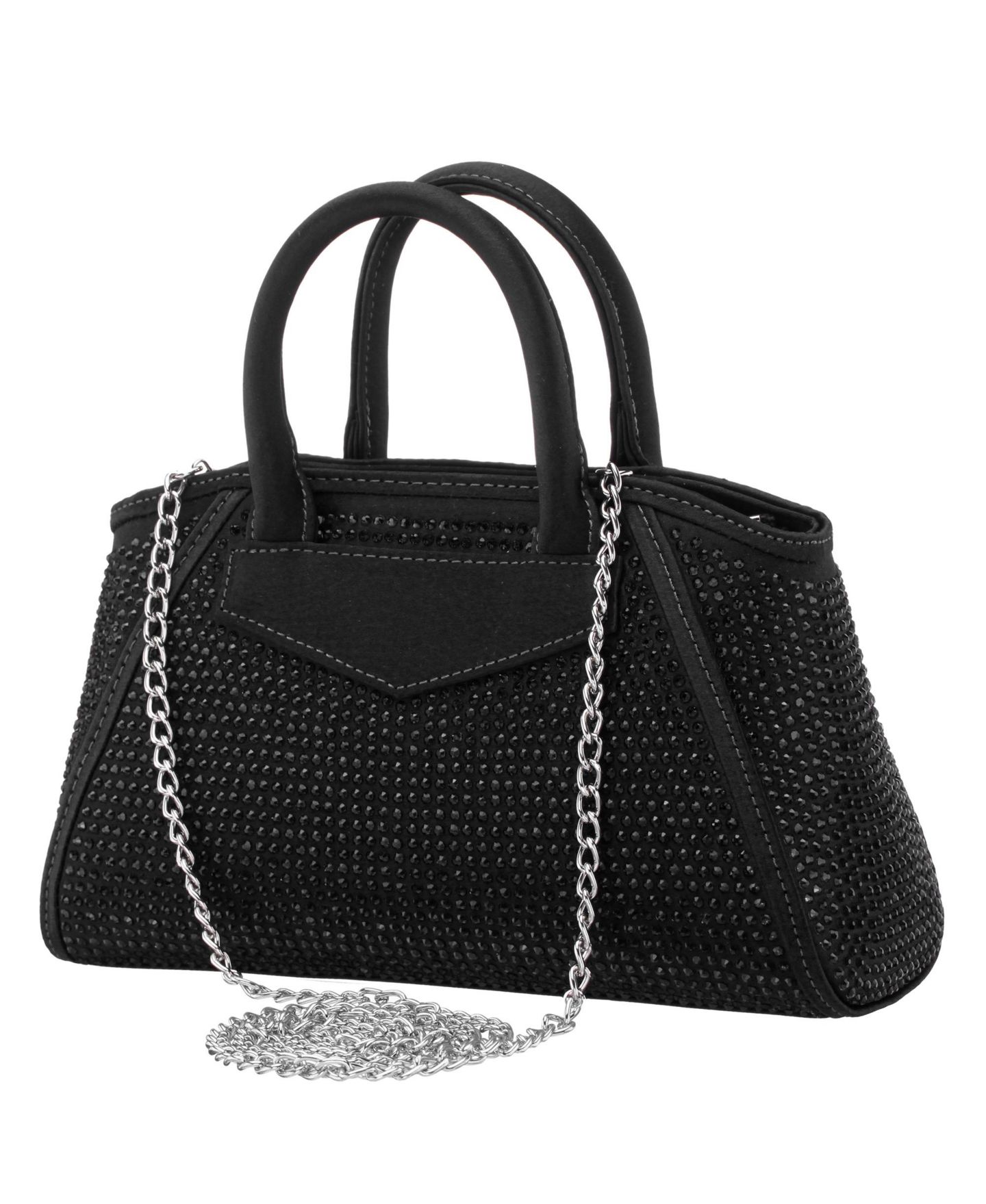 Женская сумка Nina All Over Crystal Satchel, цвет: Чёрный — фото 2