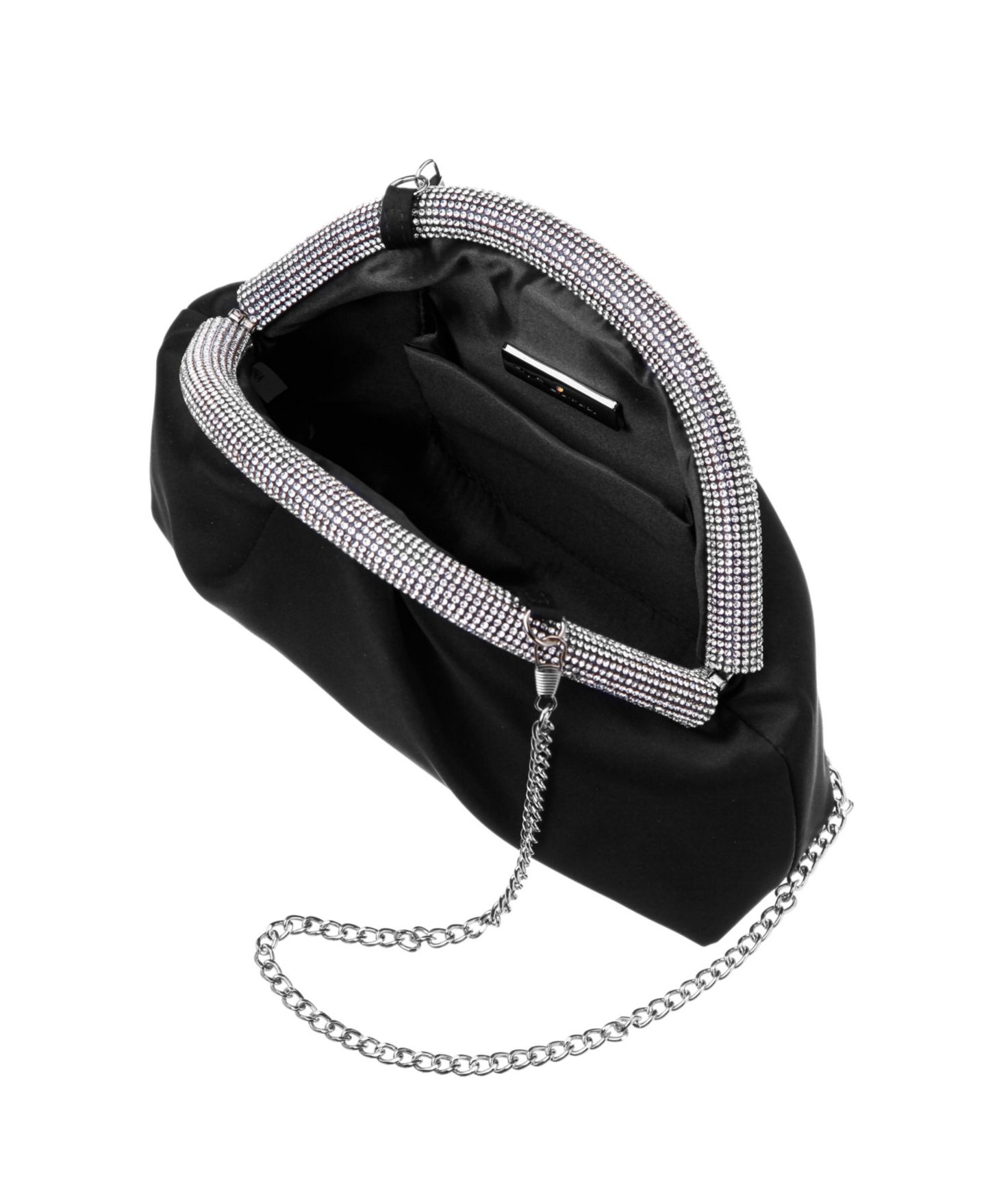 Женский клатч Nina Crystal Trim Frame Magnetic Clutch, цвет: Чёрный — фото 4