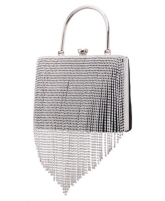 Crystal Chain Cascade Fringe Satchel Bag