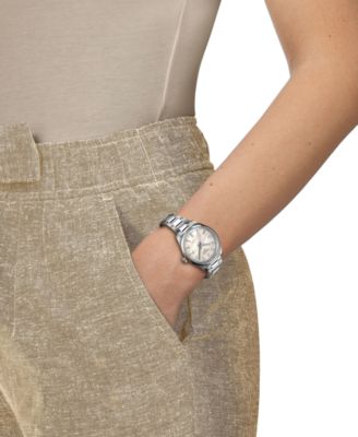 Women's Swiss PR 100 Diamond (1/20 ct. t.w.) Stainless Steel Bracelet Watch 34mm