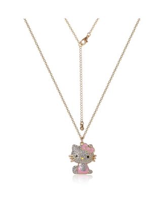 Sanrio Crystal Pendant Necklace - Gold-Tone with Colorful Enamel Accents