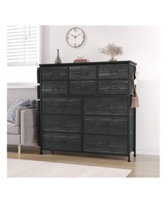 Dresser For Bedroom With 12 Drawer, Dressers & Chests Of Drawers For Hallway, Entryway, Storage Organizer Unit With Fabric, Sturdy Metal Frame