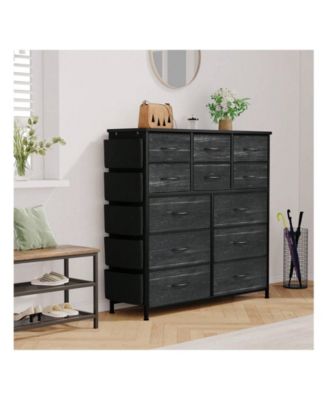 Dresser For Bedroom With 12 Drawer, Dressers & Chests Of Drawers For Hallway, Entryway, Storage Organizer Unit With Fabric, Sturdy Metal Frame