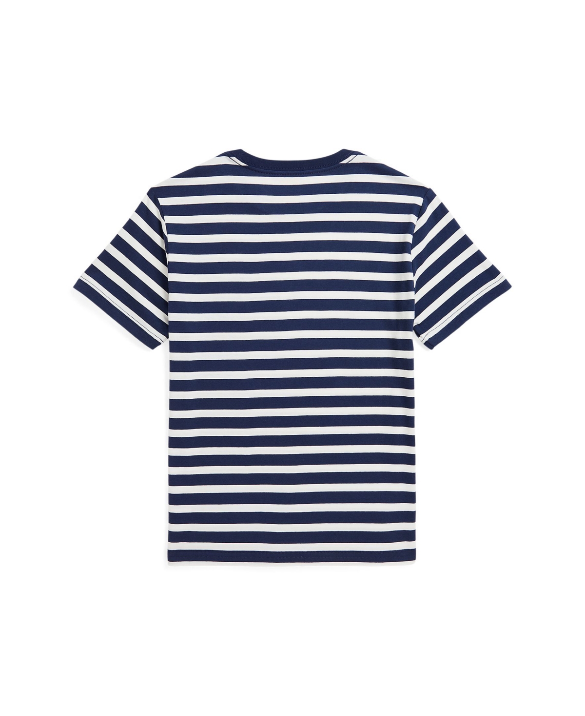 Polo Ralph Lauren Big Boys Logo Striped Cotton Jersey Tee -Paper White