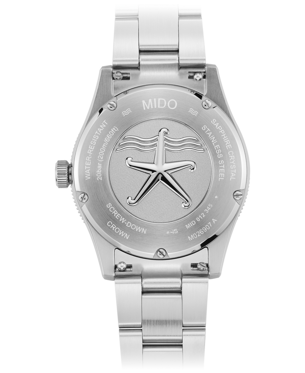 Mido Men's Swiss Automatic Ocean Star Captain Stainless Steel Bracelet Watch 39mm In Black Gradiant