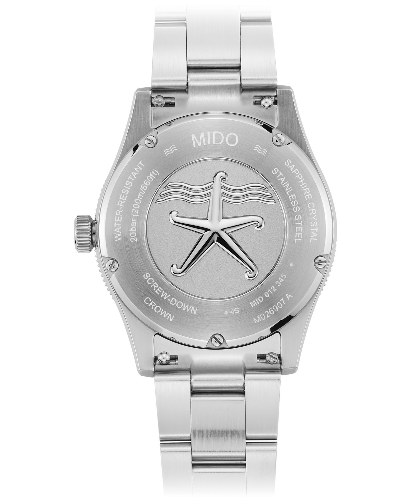 Мужские часы Mido Swiss Automatic Ocean Star Captain Stainless Steel Bracelet Watch 39mm — фото 9
