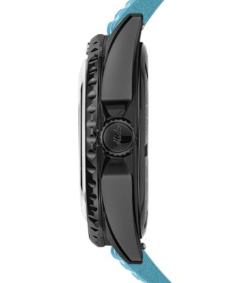 Men's Swiss Automatic Ocean Star Decompression Timer 1961 Black PVD Stainless Steel Mesh Bracelet Watch 41mm