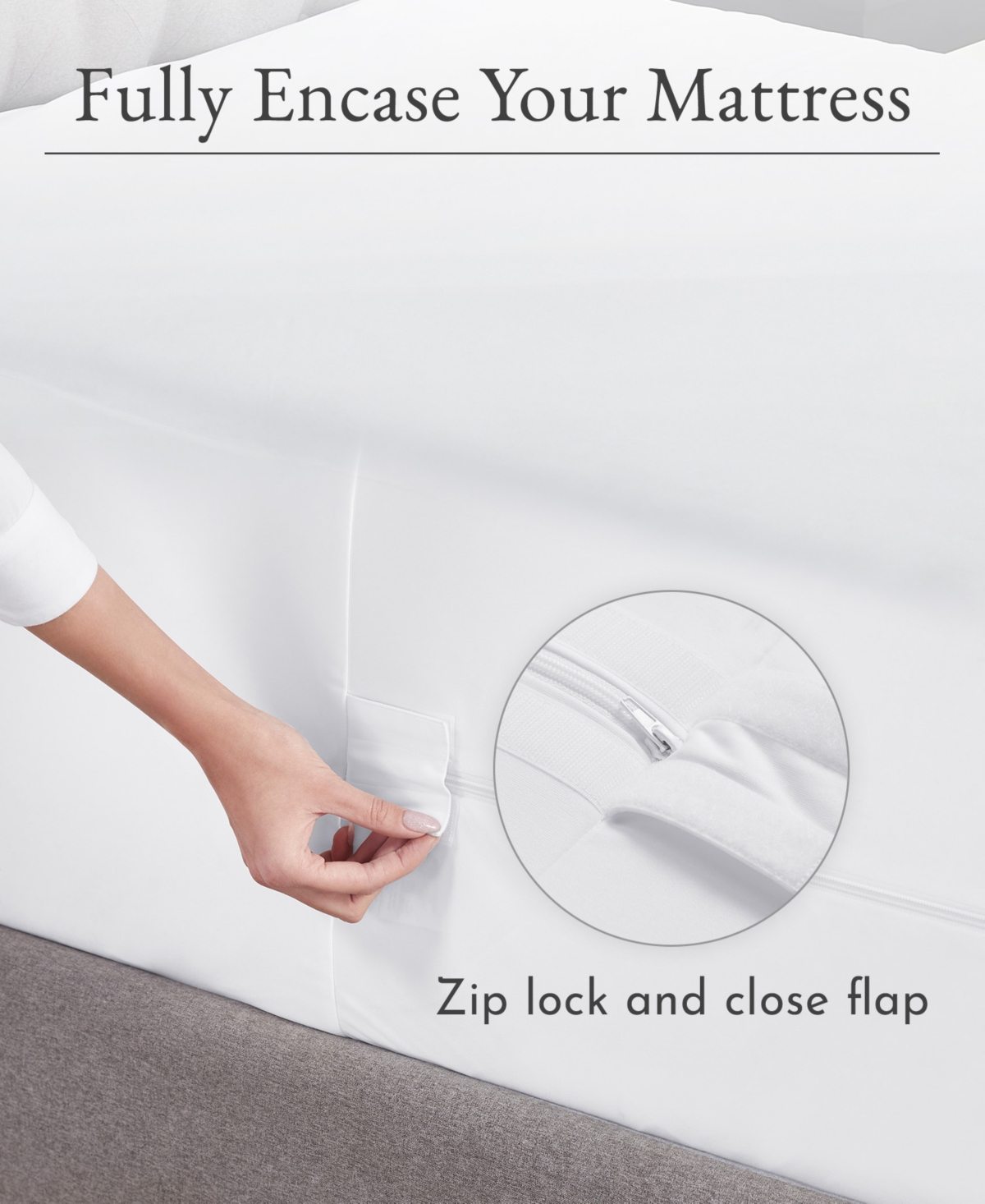 California Design Den 2-Pack Waterproof Mattress Encasement - Zippered - Protects All Six-Sides - Cooling - Premium Noiseless & Absorbent Mattress Cov