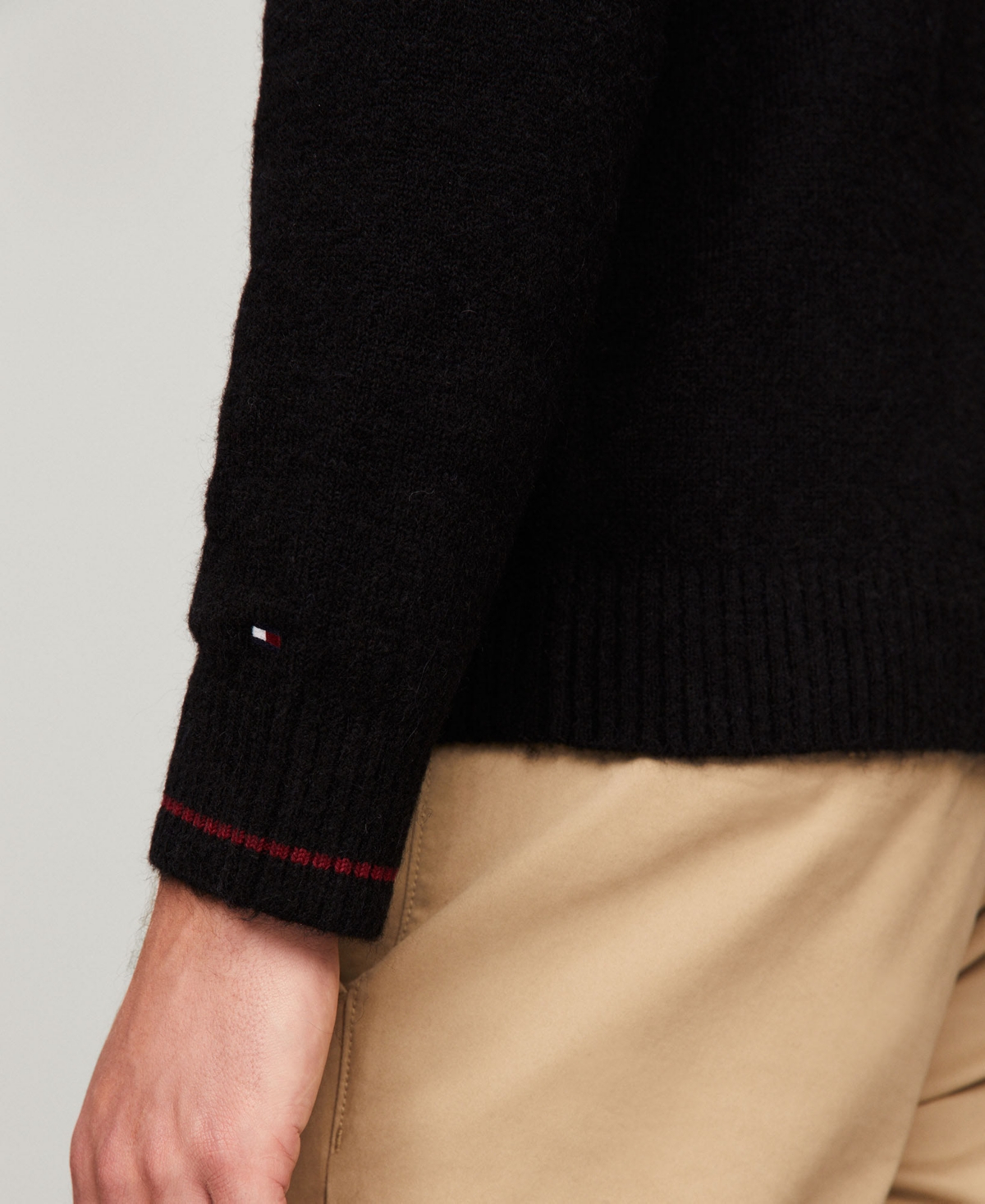 Tommy Hilfiger Men's Dress Casual Festive Turtleneck Sweater - Black