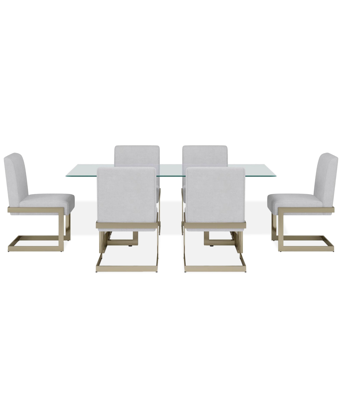 MACY'S EMILA 7 PC. DINING SET (RECTANGULAR TABLE & 6 CHAIRS), CREATED FOR MACY'S 