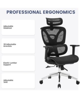Ergonomic Office Chair, High Back Ergonomic Desk Chair with Adjustable Lumbar Support