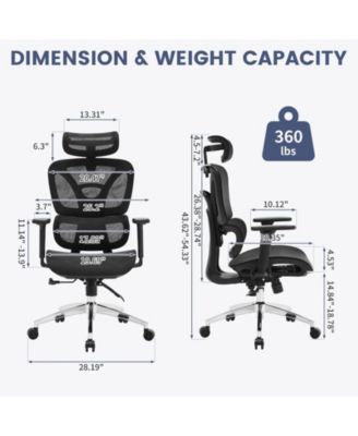 Ergonomic Office Chair, High Back Ergonomic Desk Chair with Adjustable Lumbar Support