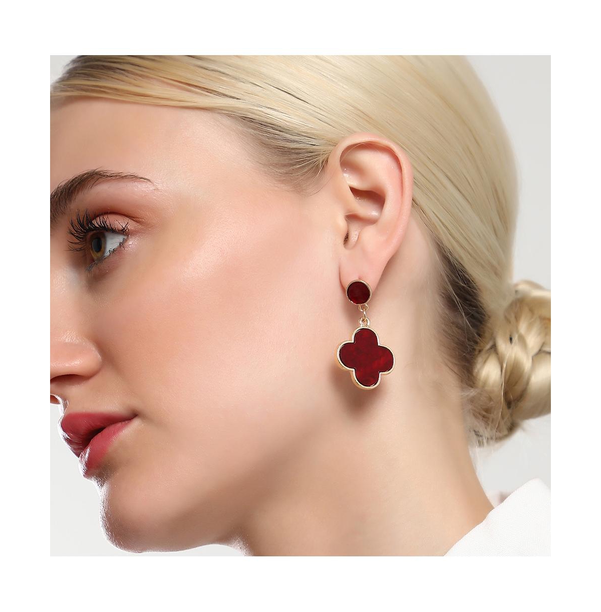 Sohi Women's The Clover Drop Earrings