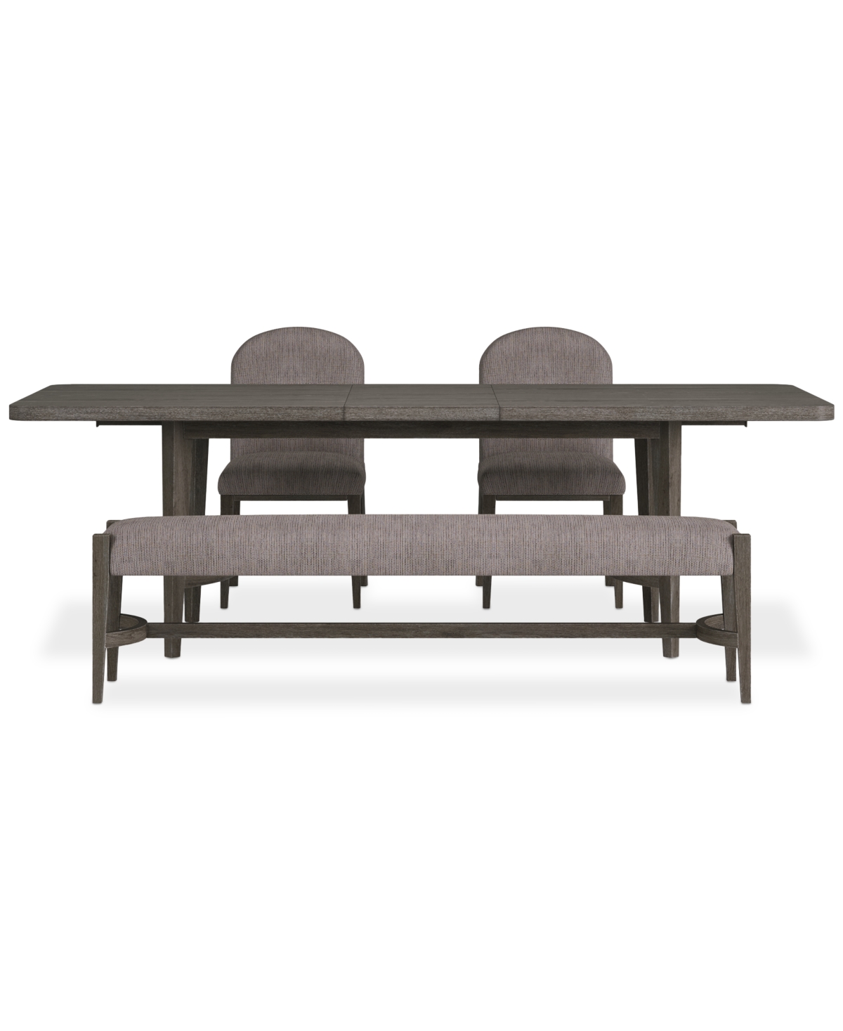 Macy's Griffith 4 Pc. Rectangular Dining Set (table, 2 Side Chairs & Bench), Created For  In Dark Gray