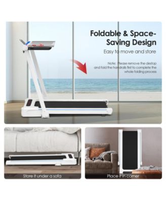 3-in-1 Foldable Treadmill – Removable Desk & Remote