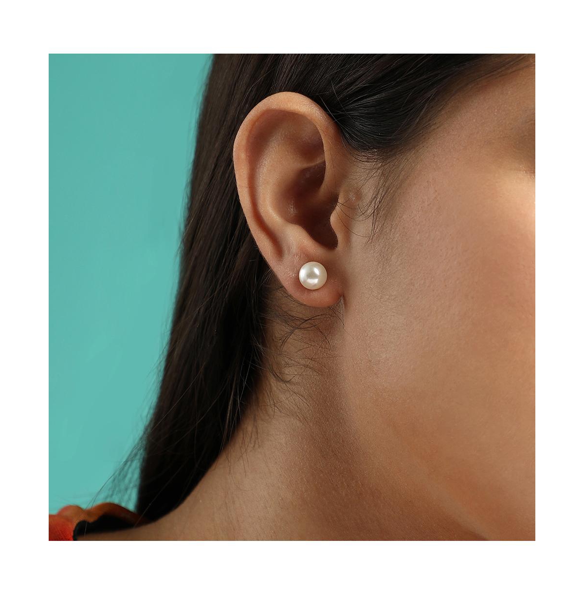 Sohi Women's The Jackie Stud Earrings In White